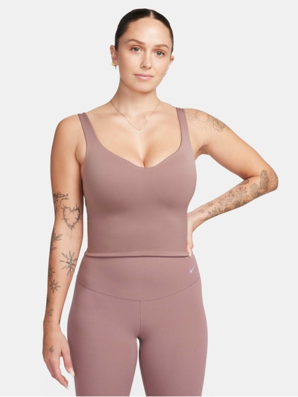 Nike Alate Dri-FIT Padded Sports Bra Tank Smokey Mauve Size S